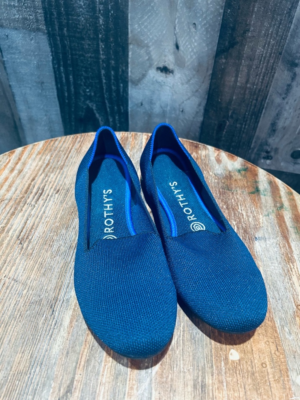 Rothy's Women's Deep Blue Knit Slip-On Flats